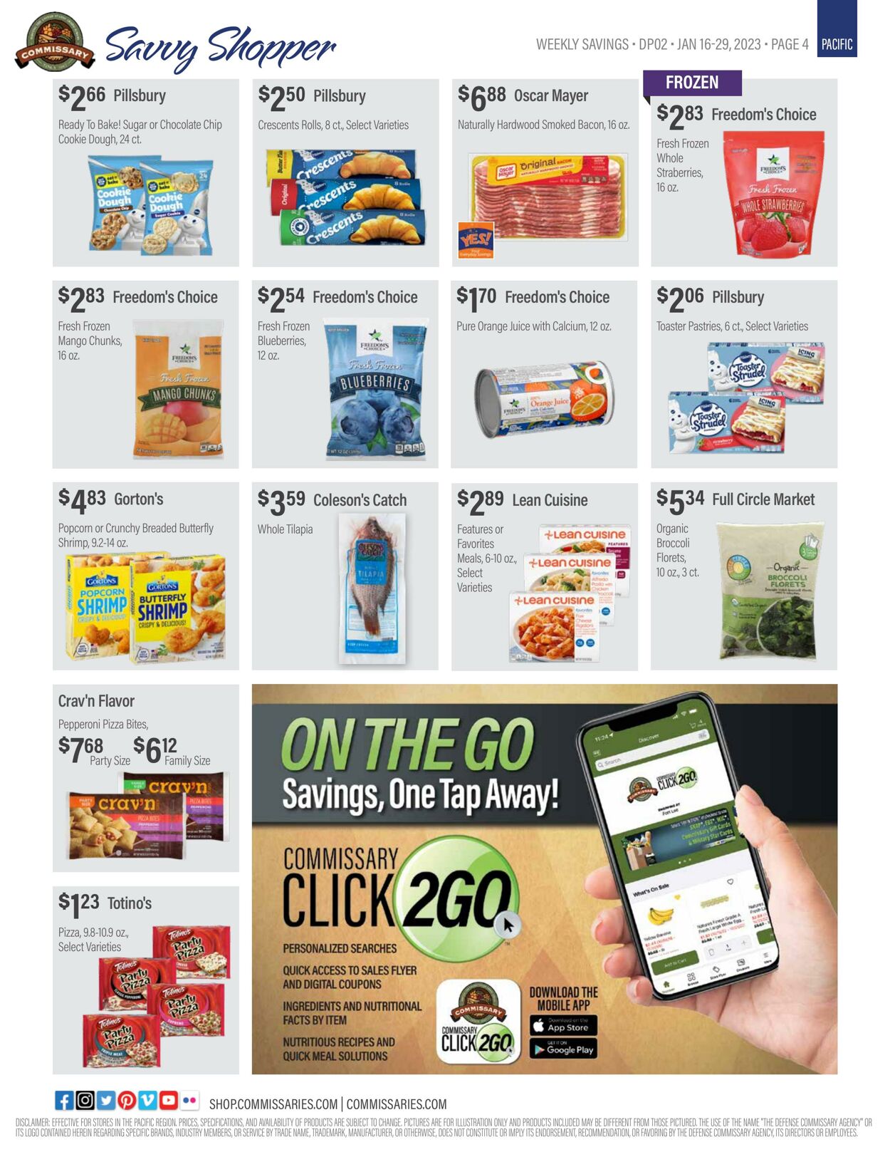 Weekly ad Commissary 01/16/2023 - 01/29/2023