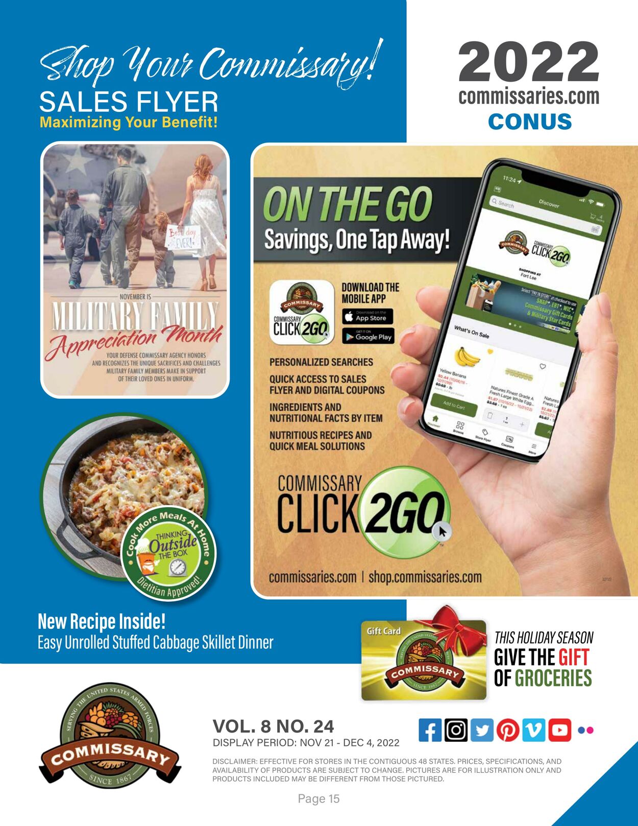 Weekly ad Commissary 11/21/2022 - 12/04/2022