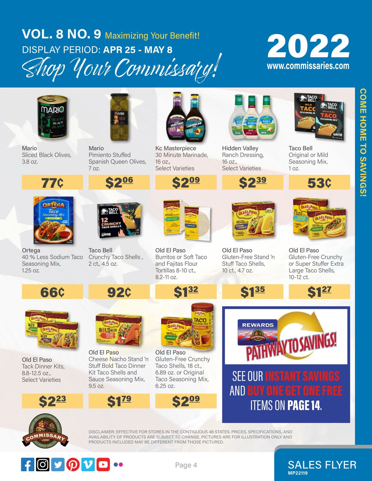 Weekly ad Commissary 04/25/2022 - 05/08/2022
