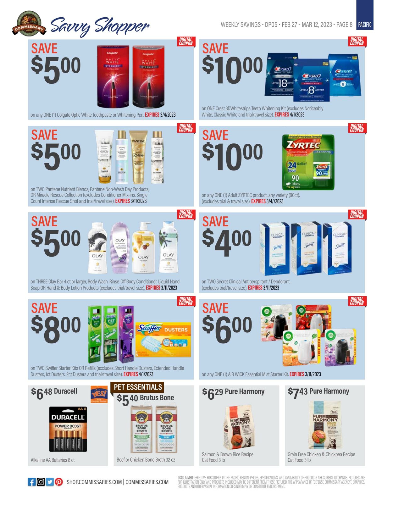 Weekly ad Commissary 02/27/2023 - 03/12/2023