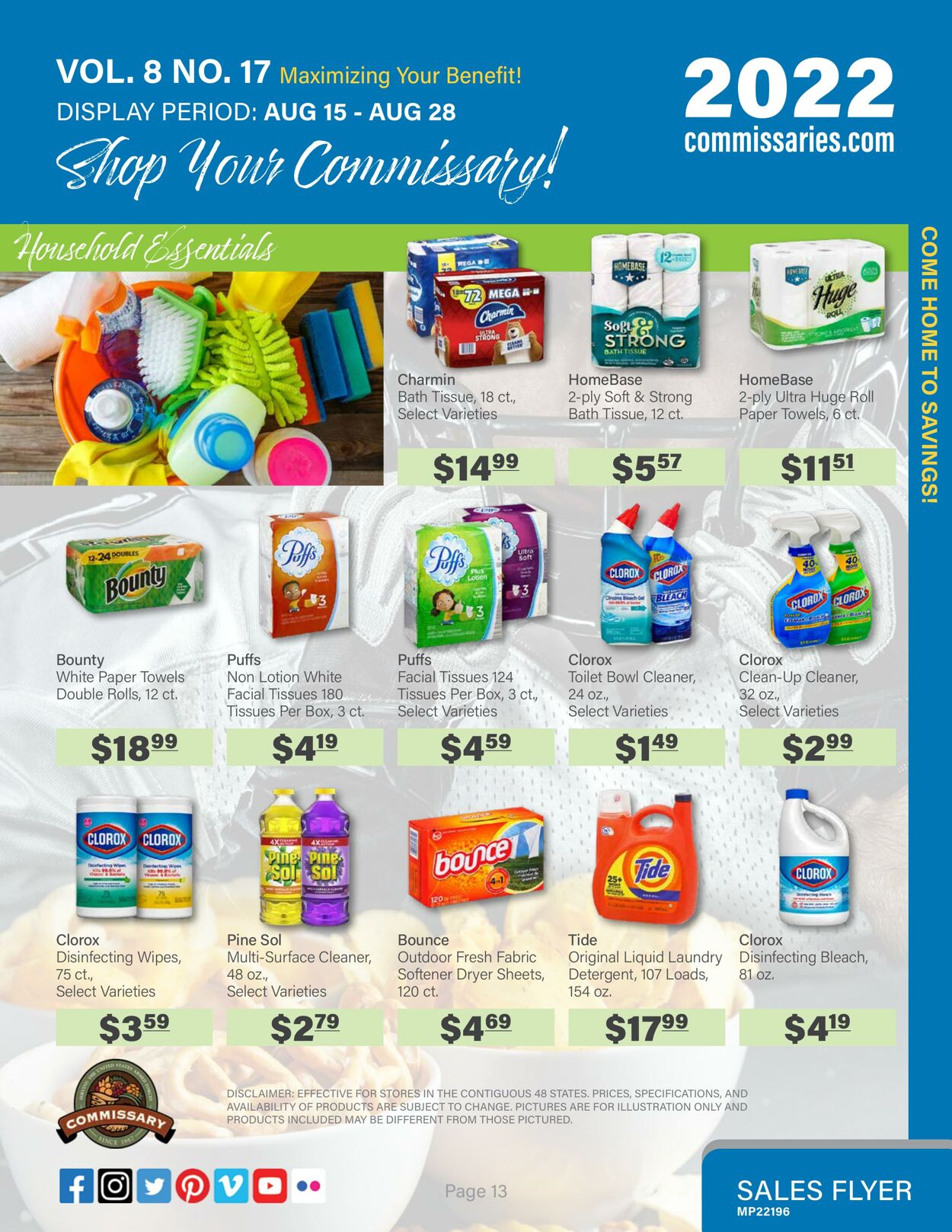 Weekly ad Commissary 08/15/2022 - 08/28/2022