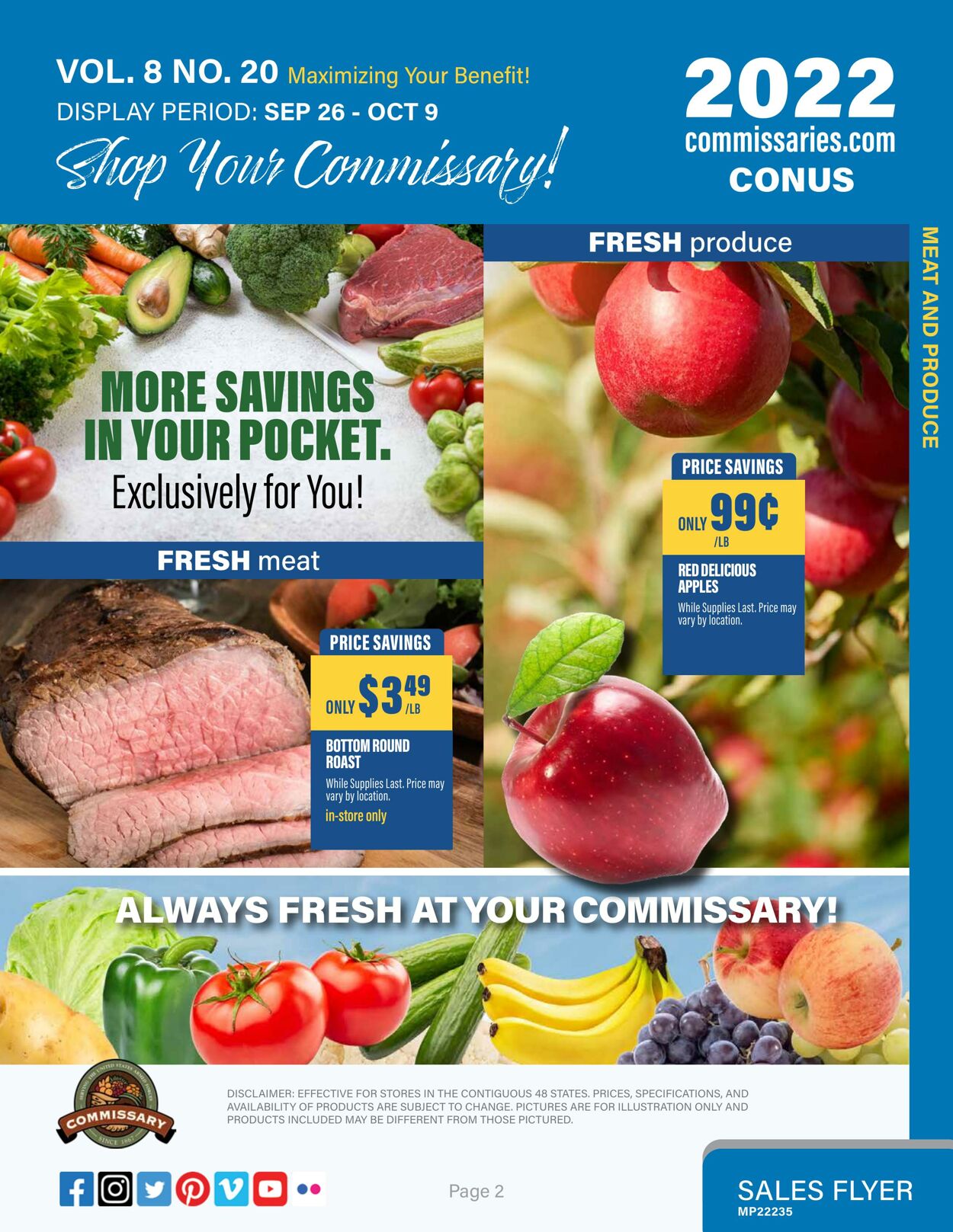 Weekly ad Commissary 09/26/2022 - 10/09/2022