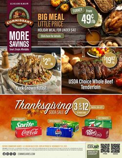 Weekly ad Commissary 12/15/2025 - 12/28/2025