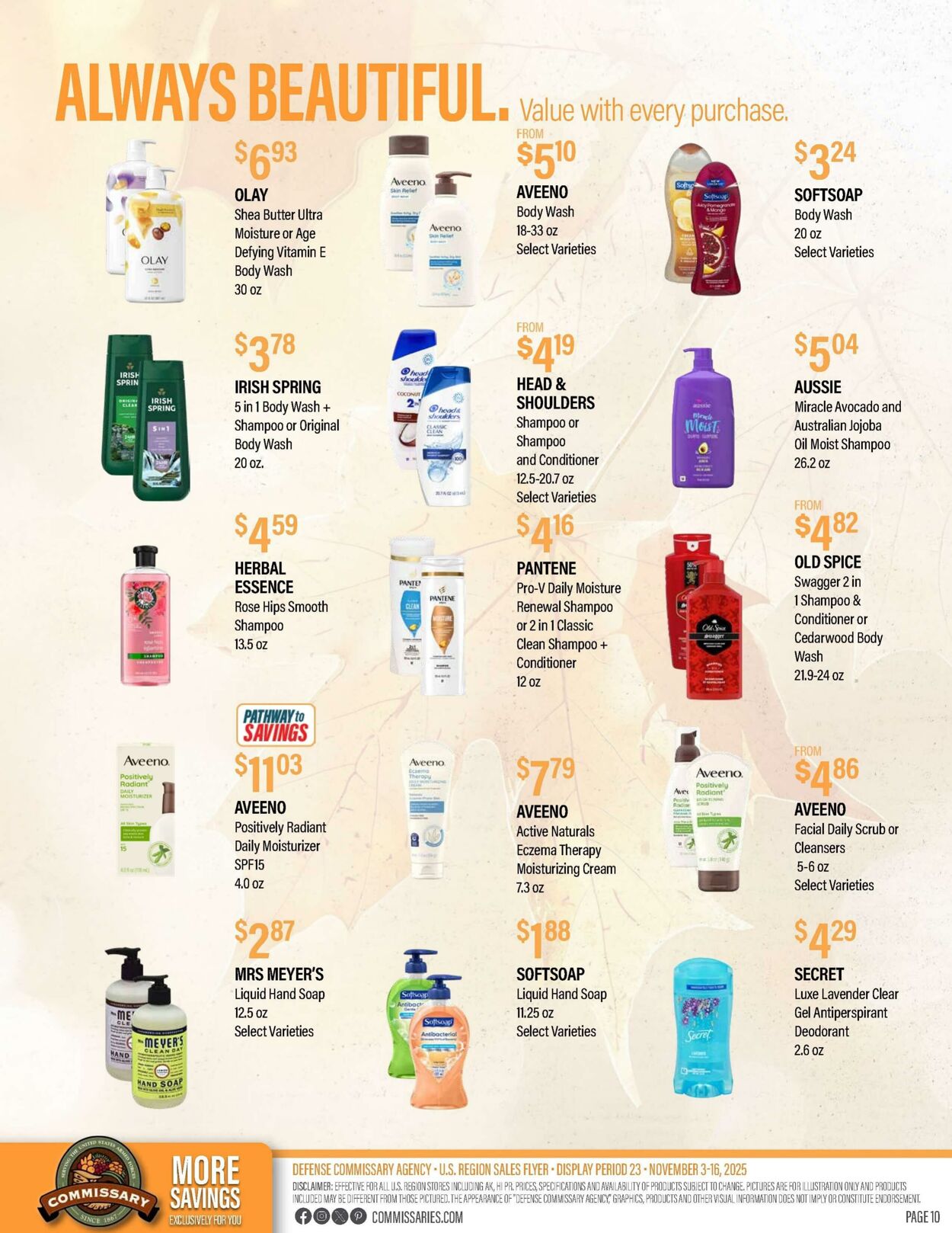Weekly ad Commissary 11/17/2025 - 11/30/2025
