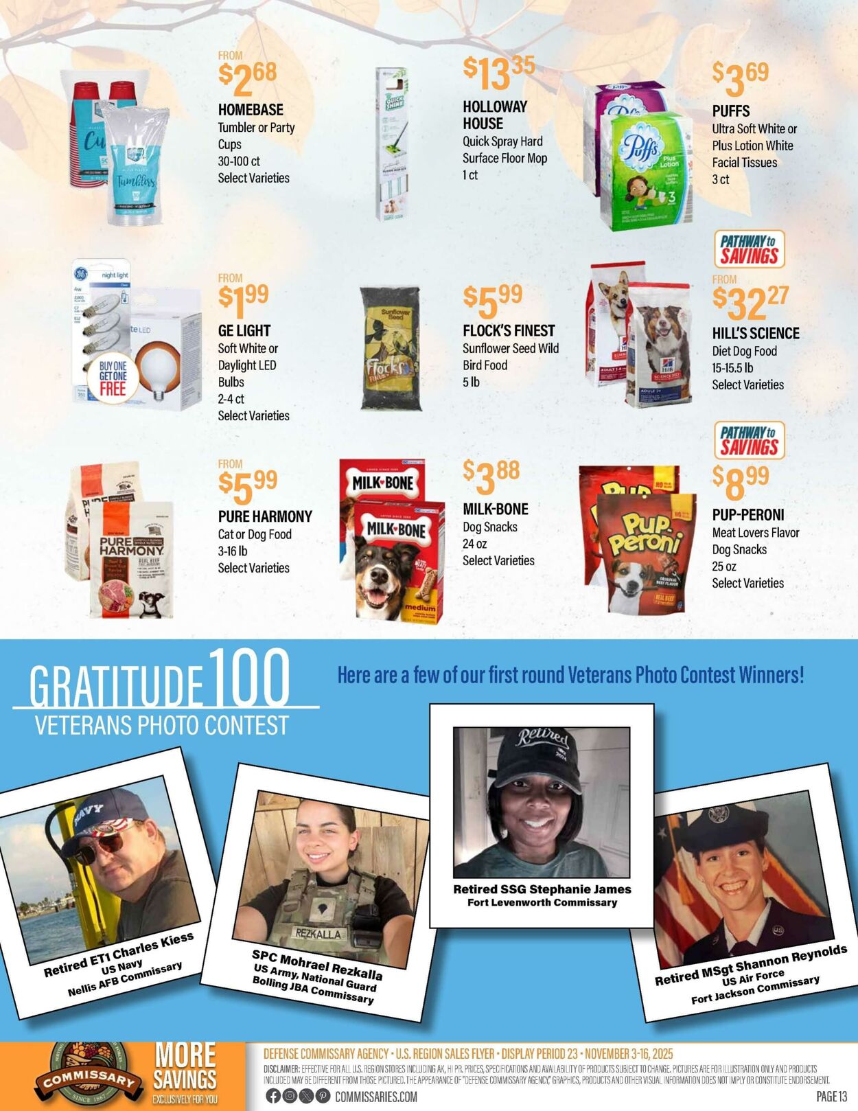 Weekly ad Commissary 11/17/2025 - 11/30/2025