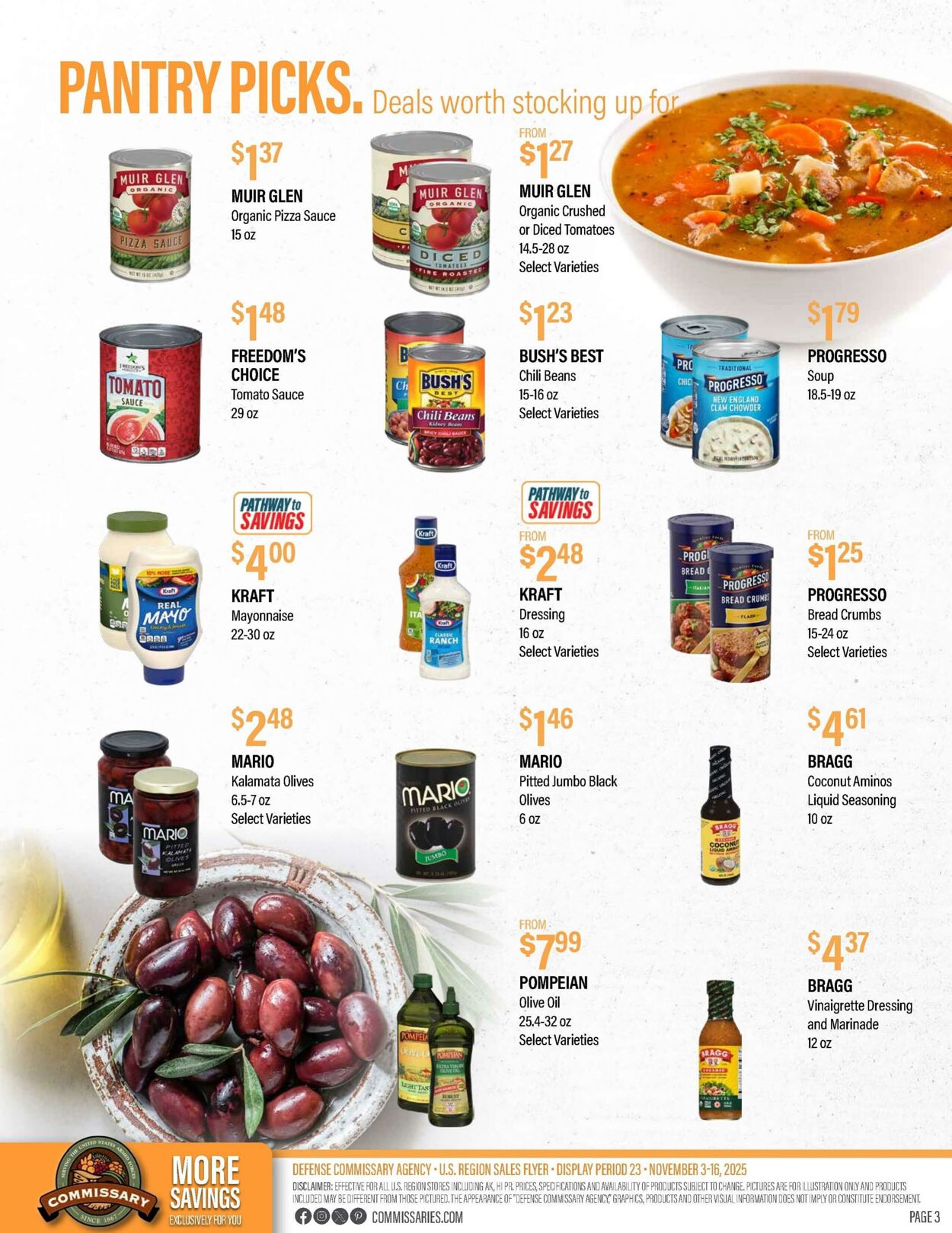 Weekly ad Commissary 11/17/2025 - 11/30/2025