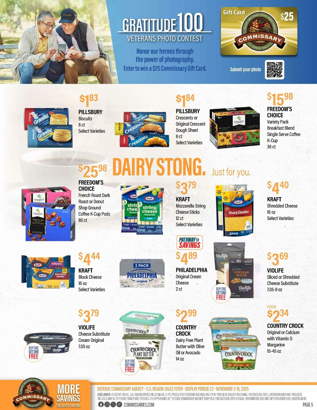 Weekly ad Commissary 11/17/2025 - 11/30/2025