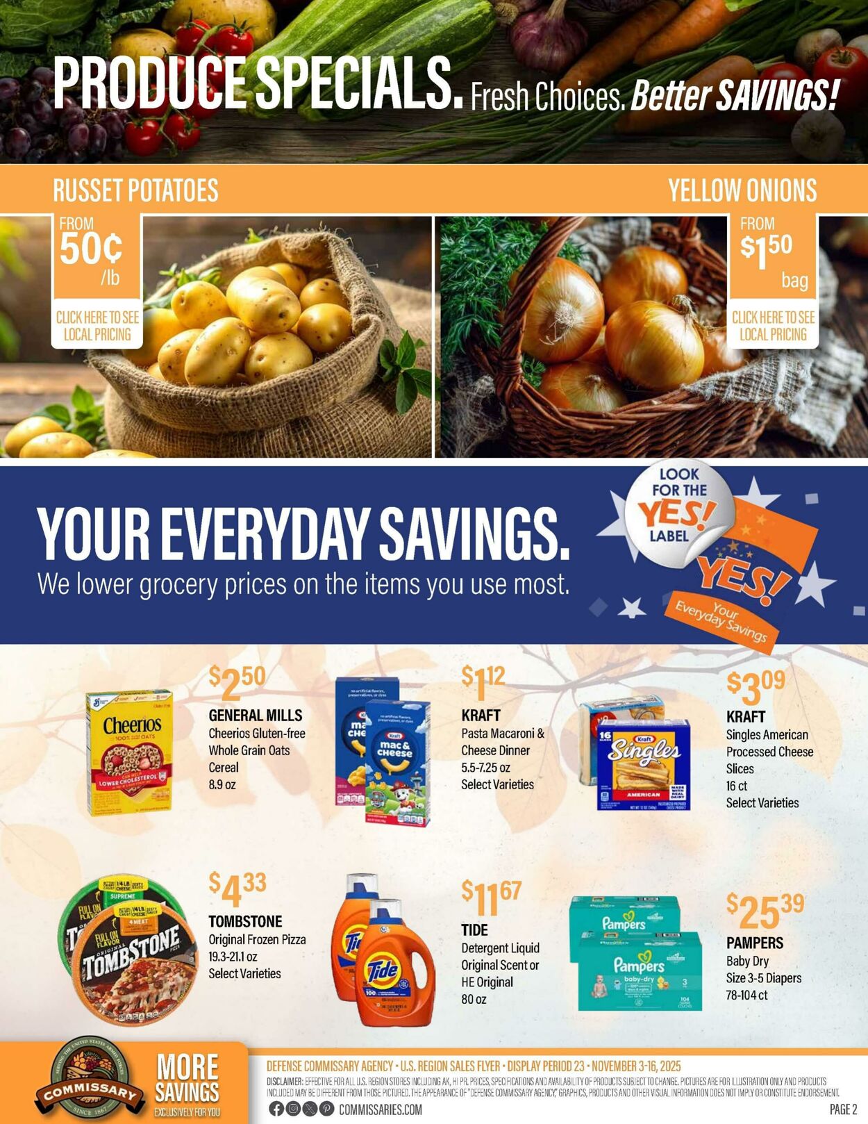 Weekly ad Commissary 11/17/2025 - 11/30/2025