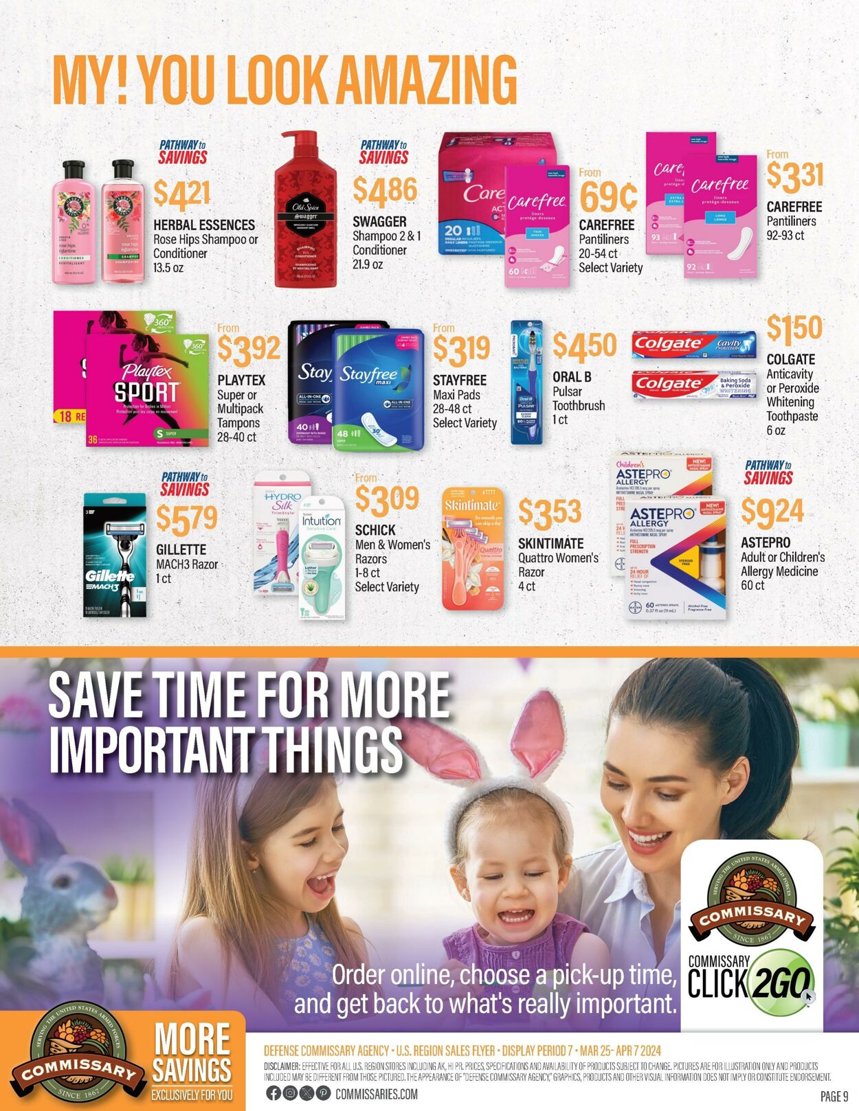 Weekly ad Commissary 03/25/2024 - 04/07/2024