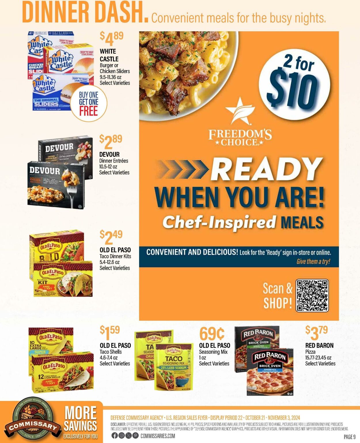 Weekly ad Commissary 10/28/2024 - 11/10/2024