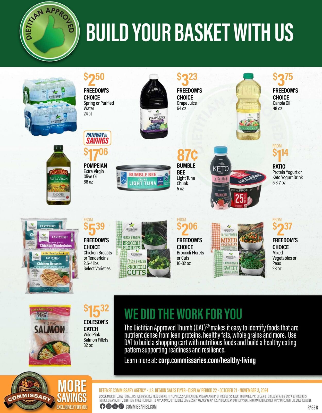 Weekly ad Commissary 10/28/2024 - 11/10/2024