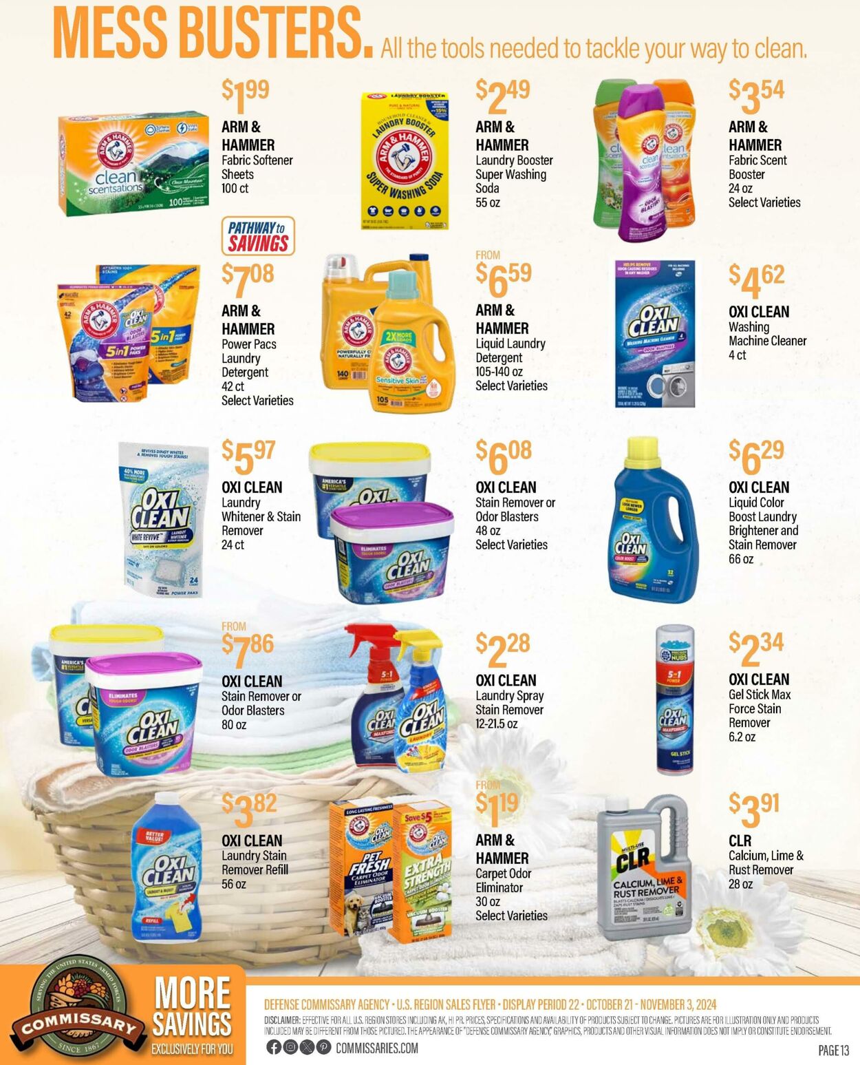 Weekly ad Commissary 10/28/2024 - 11/10/2024