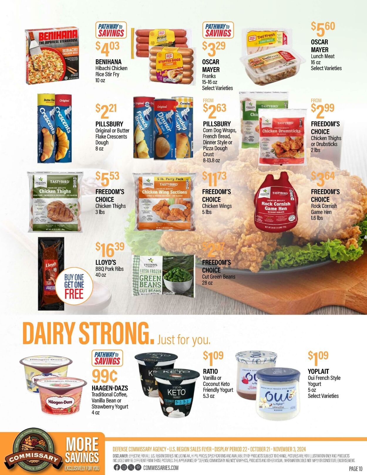 Weekly ad Commissary 10/28/2024 - 11/10/2024