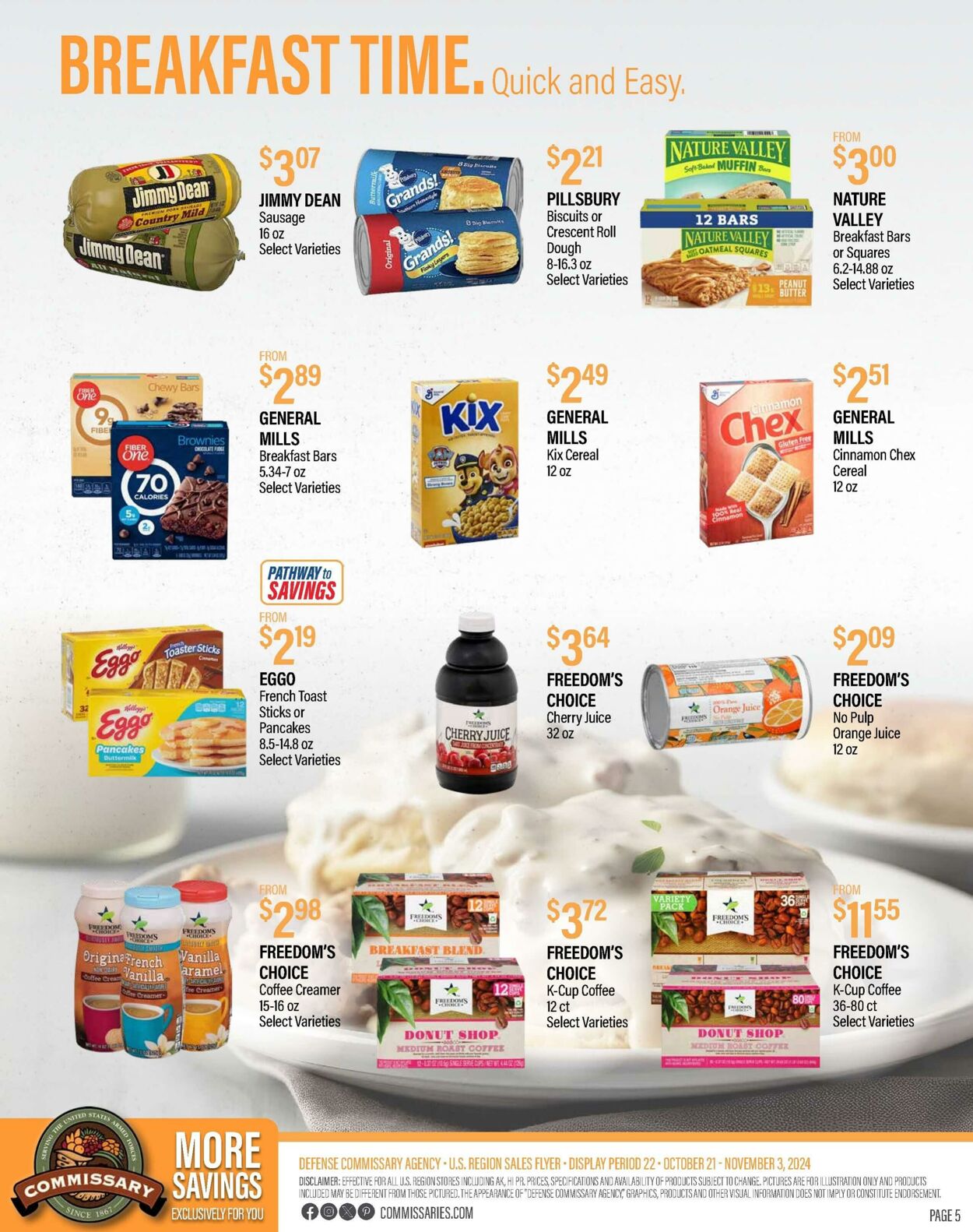 Weekly ad Commissary 10/28/2024 - 11/10/2024