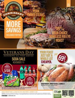 Weekly ad Commissary 10/28/2024 - 11/10/2024