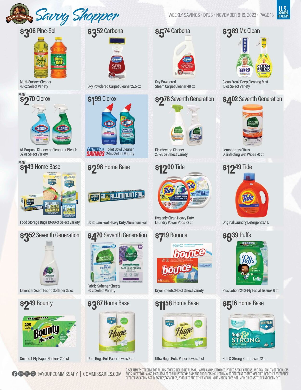 Weekly ad Commissary 11/20/2023 - 12/03/2023