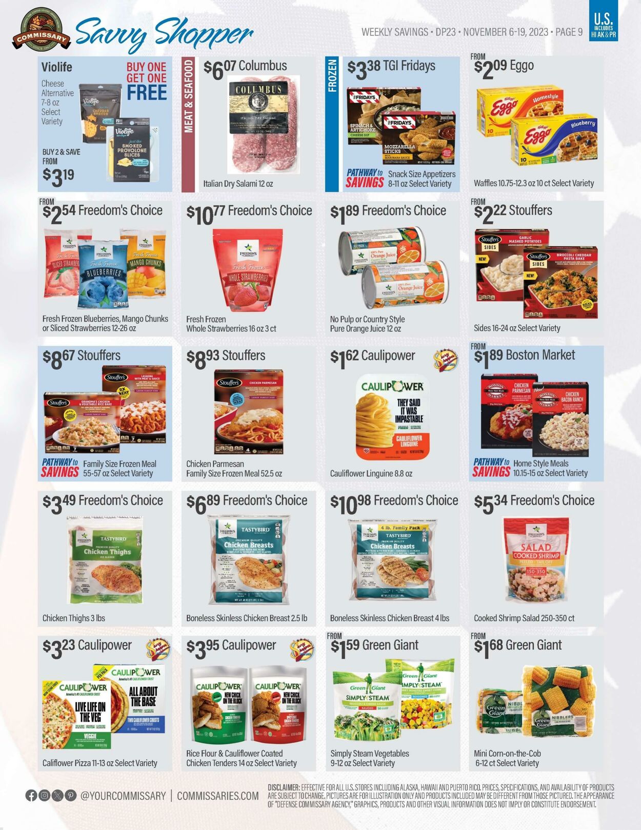 Weekly ad Commissary 11/20/2023 - 12/03/2023