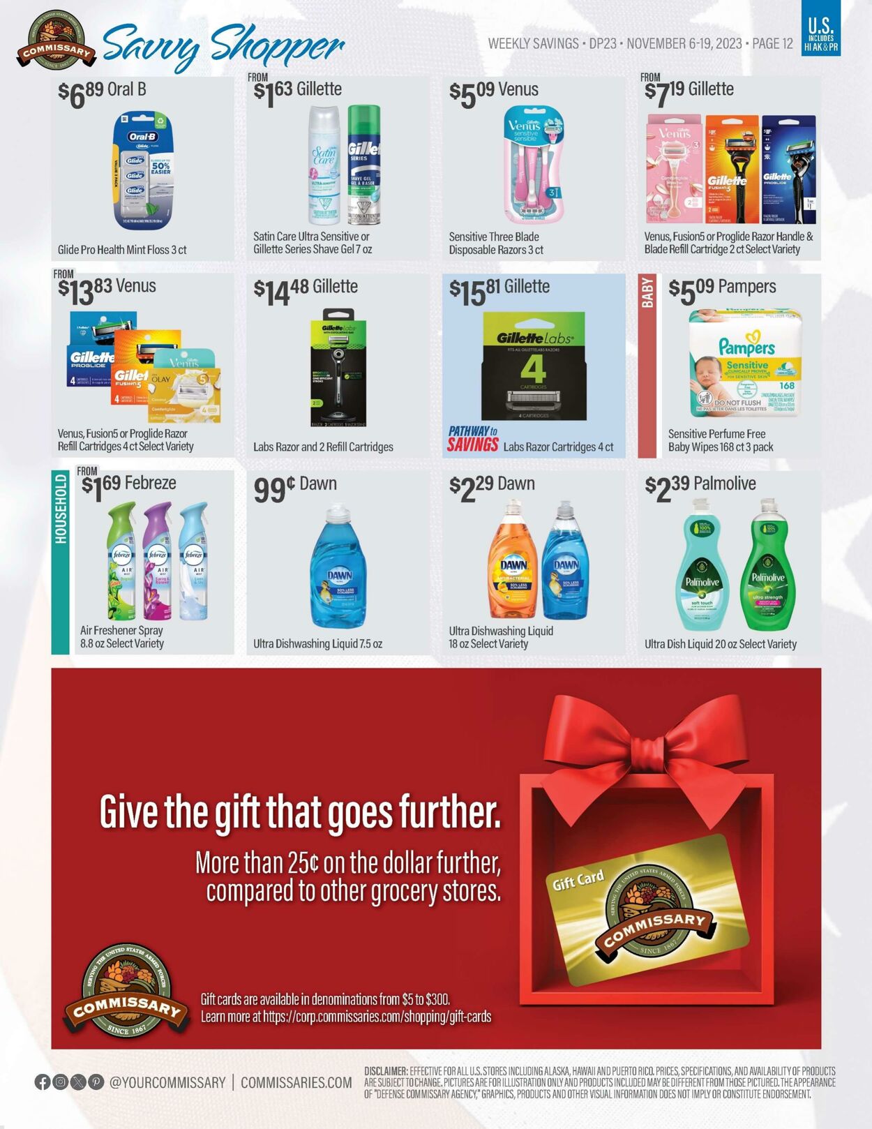 Weekly ad Commissary 11/20/2023 - 12/03/2023