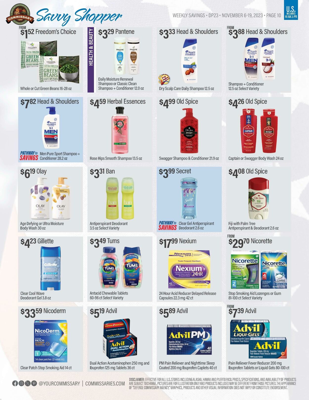 Weekly ad Commissary 11/20/2023 - 12/03/2023