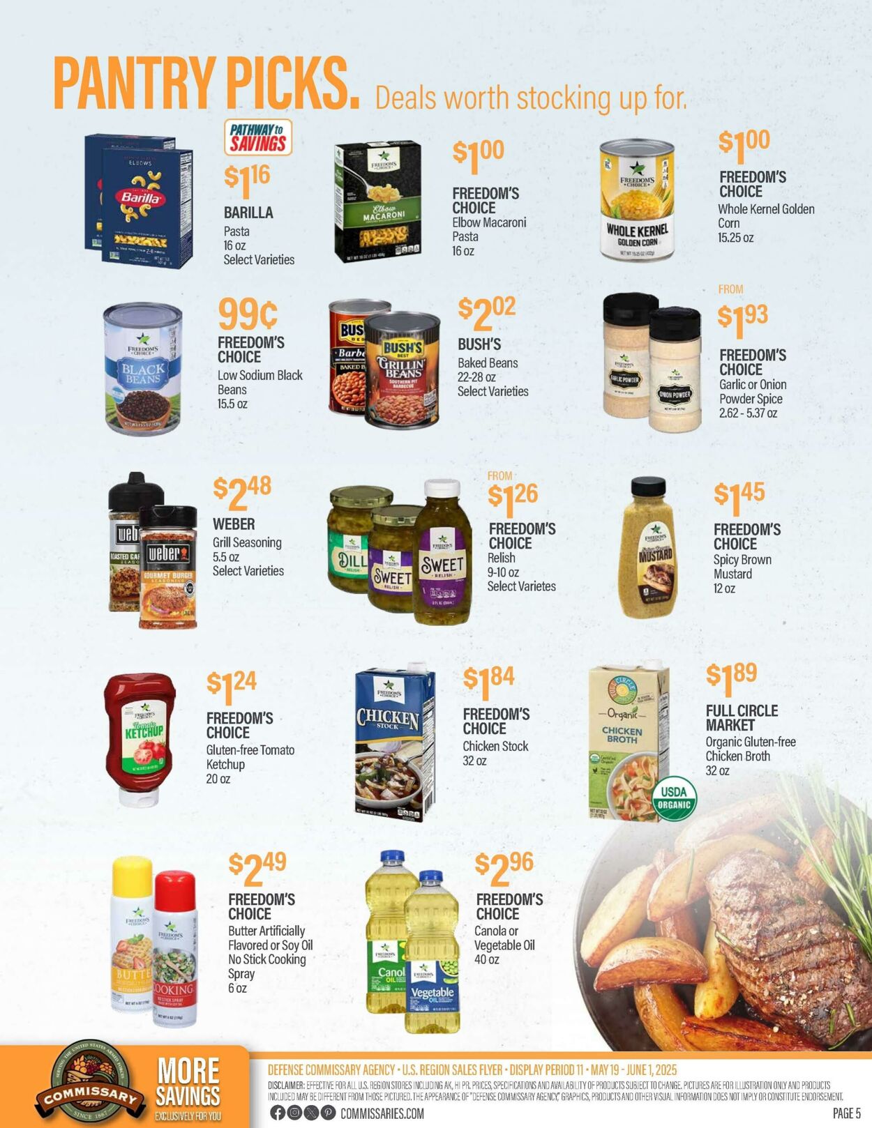 Weekly ad Commissary 05/26/2025 - 06/08/2025