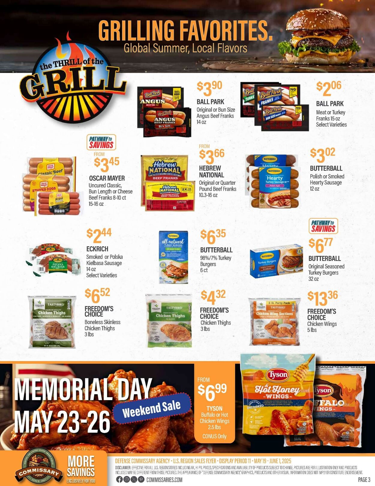 Weekly ad Commissary 05/26/2025 - 06/08/2025