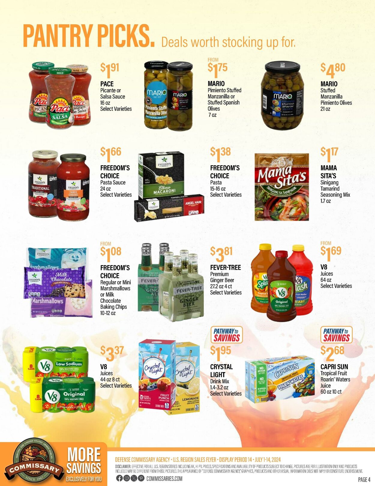 Weekly ad Commissary 07/01/2024 - 07/14/2024