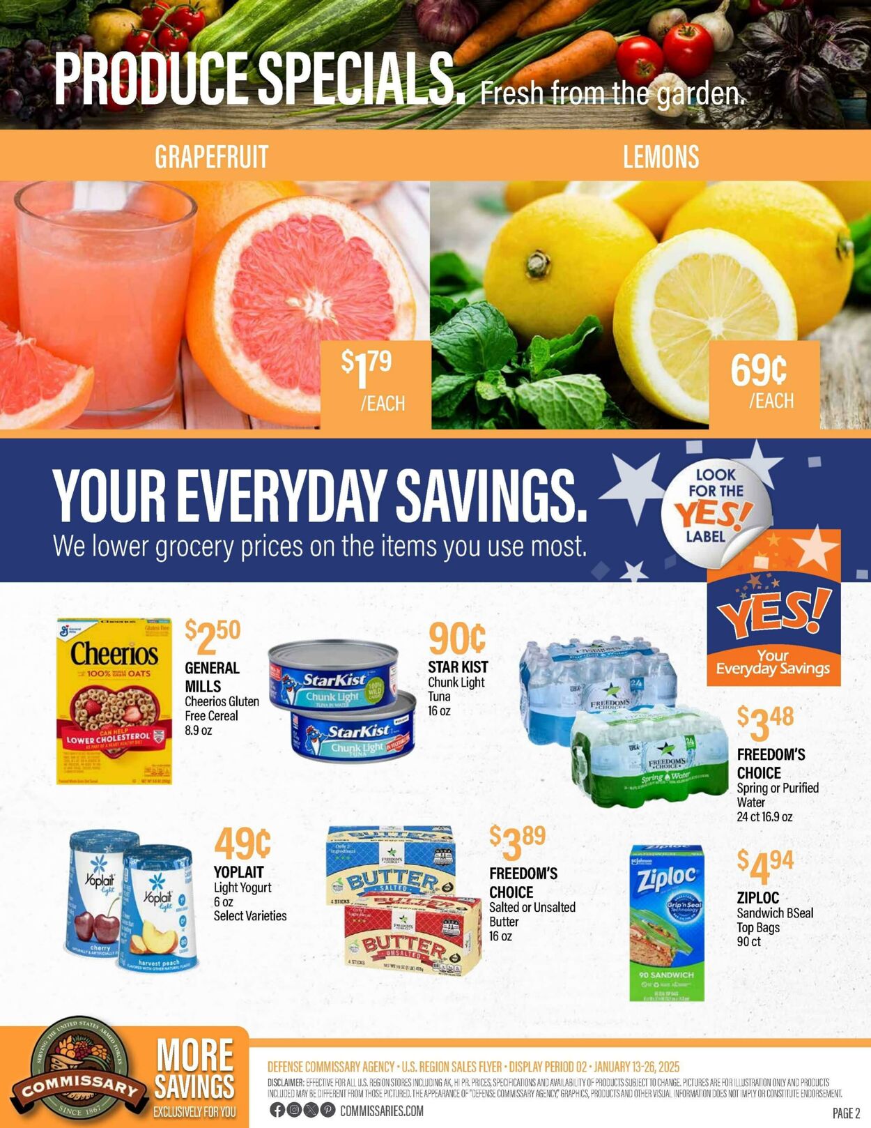 Weekly ad Commissary 01/20/2025 - 02/02/2025