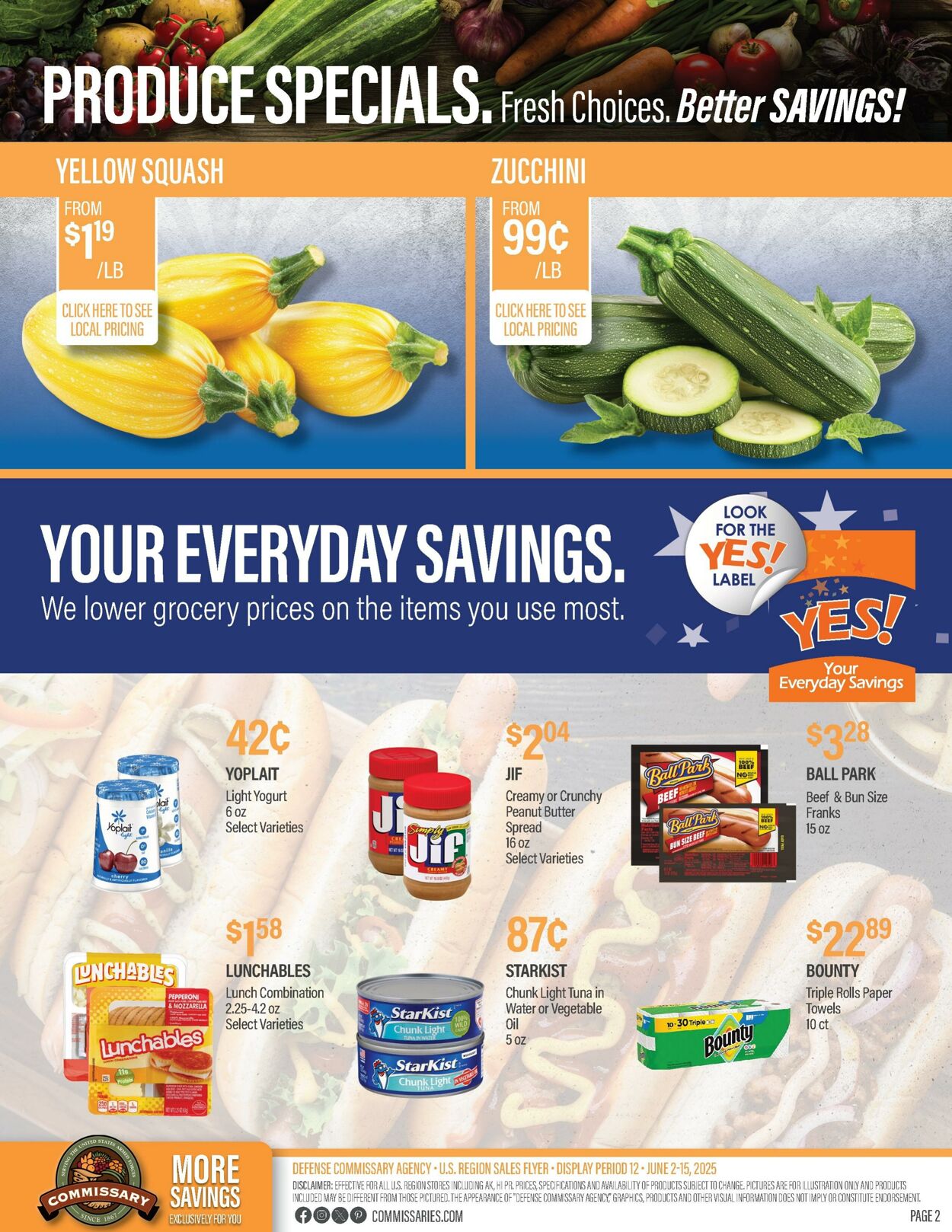 Weekly ad Commissary 06/09/2025 - 06/22/2025