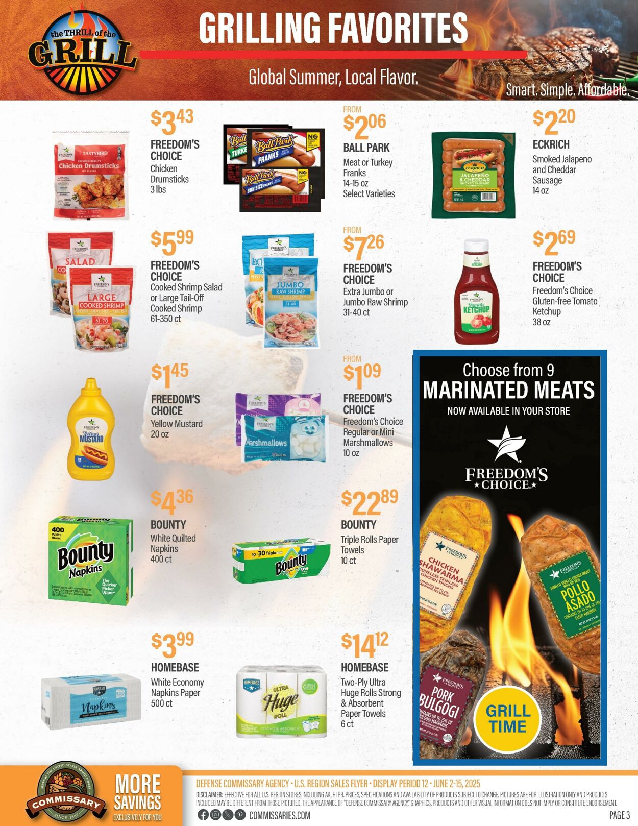 Weekly ad Commissary 06/09/2025 - 06/22/2025