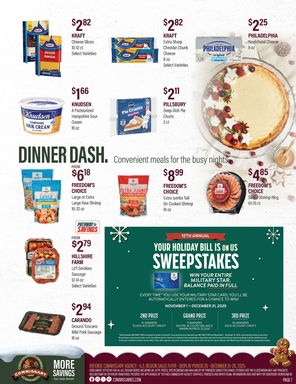 Weekly ad Commissary 12/15/2025 - 12/28/2025