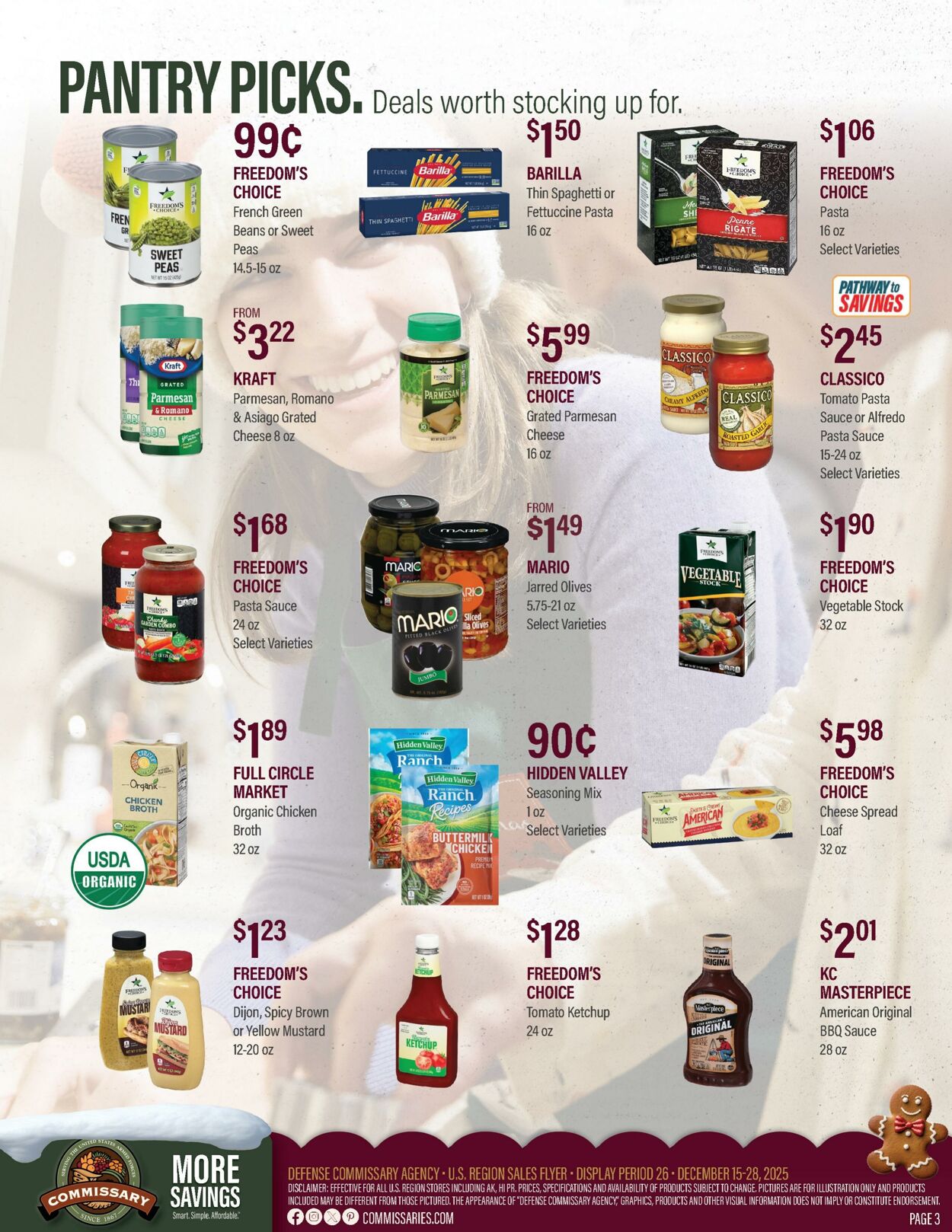 Weekly ad Commissary 12/15/2025 - 12/28/2025
