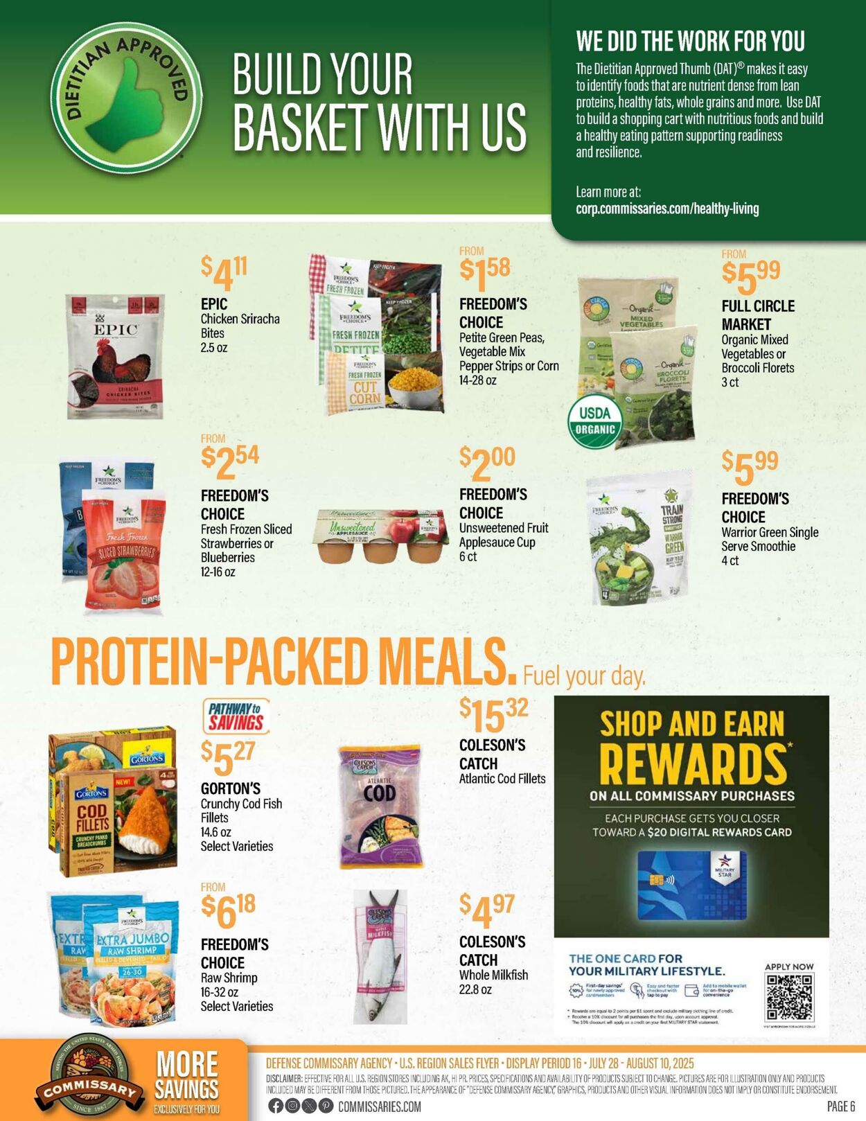 Weekly ad Commissary 08/11/2025 - 08/24/2025