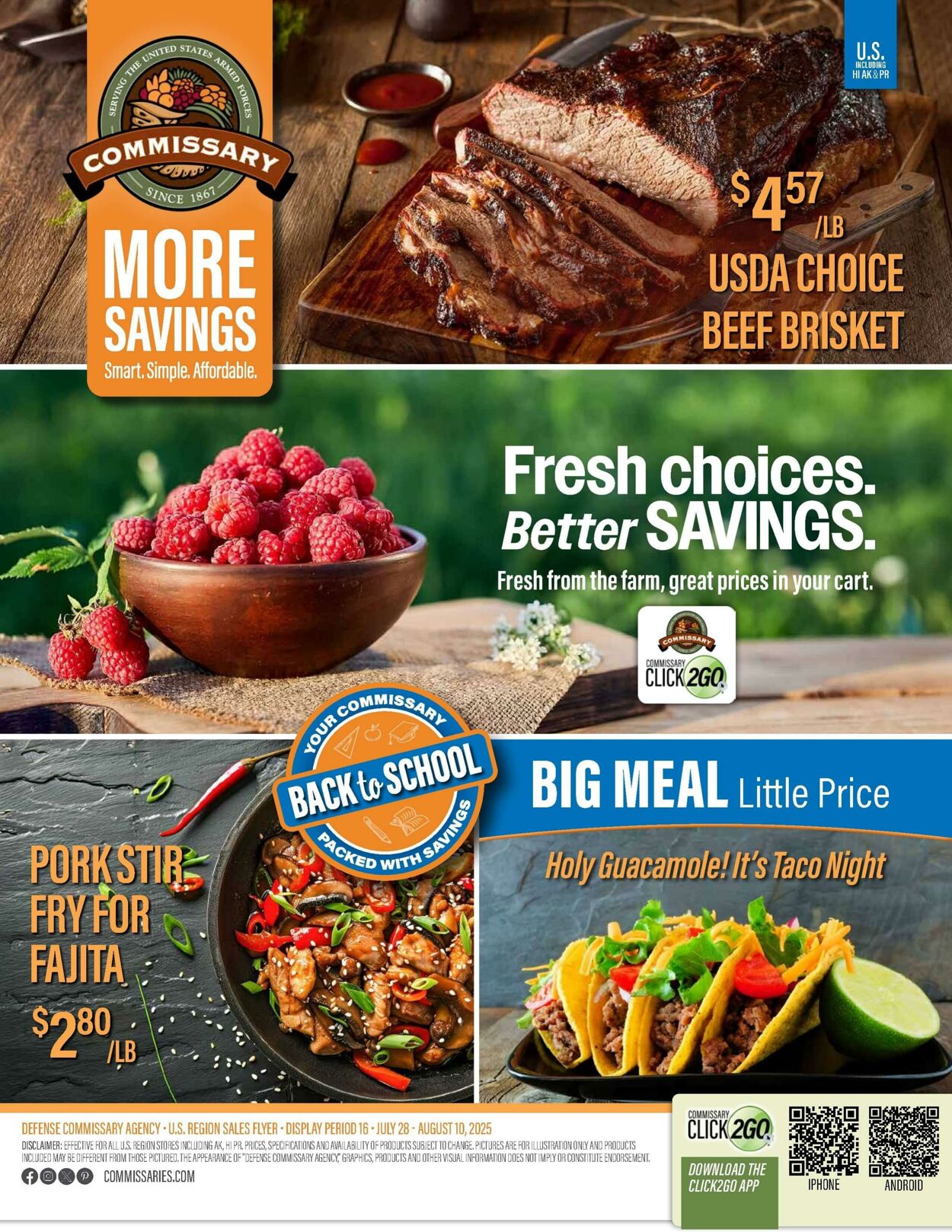 Weekly ad Commissary 08/11/2025 - 08/24/2025