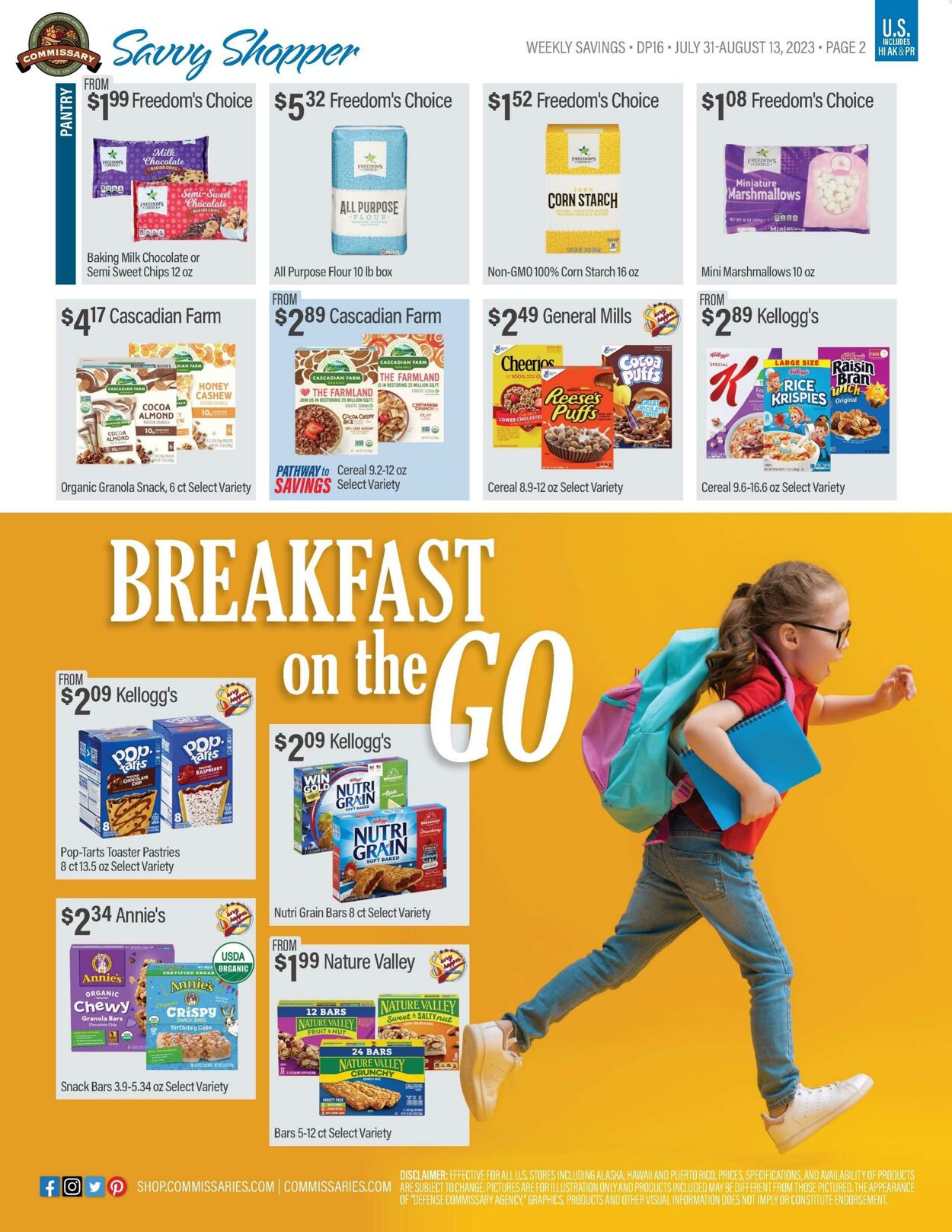 Weekly ad Commissary 07/31/2023 - 08/13/2023