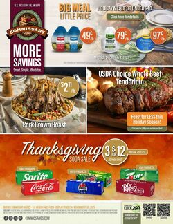 Weekly ad Commissary 12/15/2025 - 12/28/2025