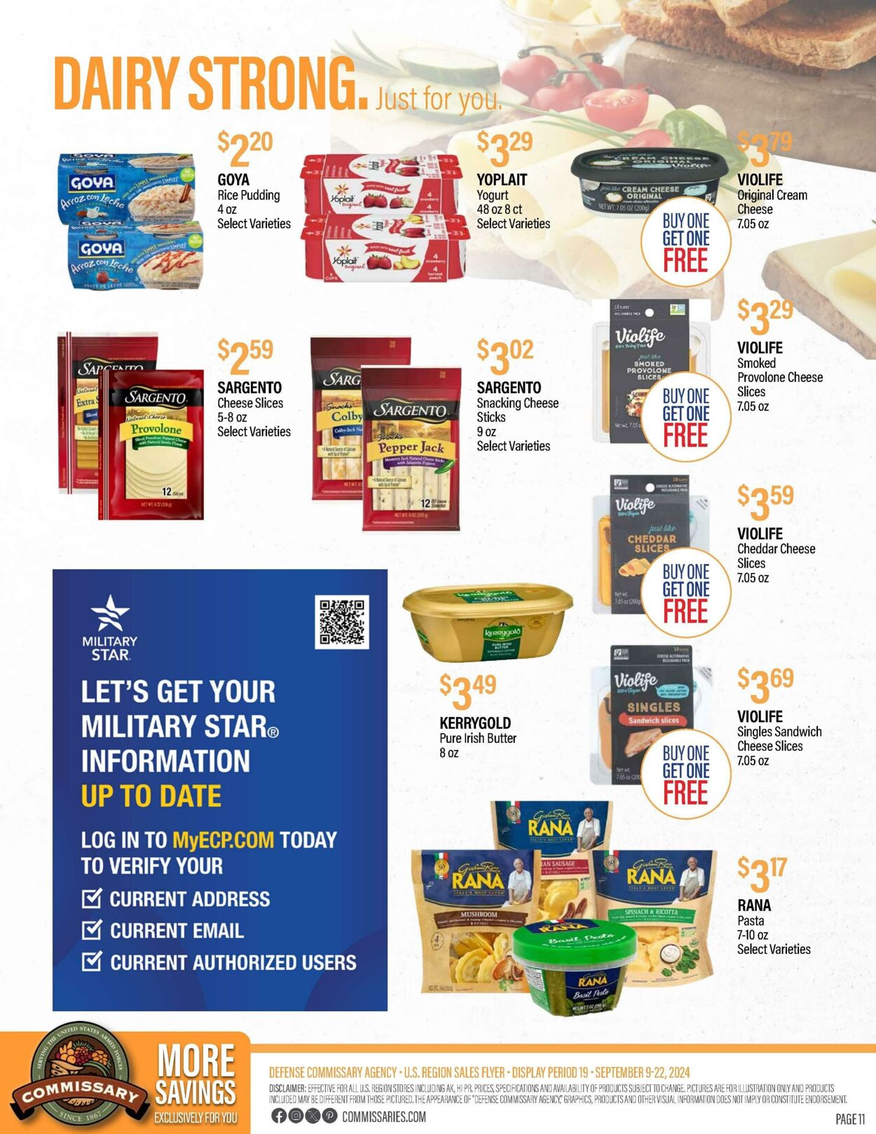 Weekly ad Commissary 09/09/2024 - 09/22/2024