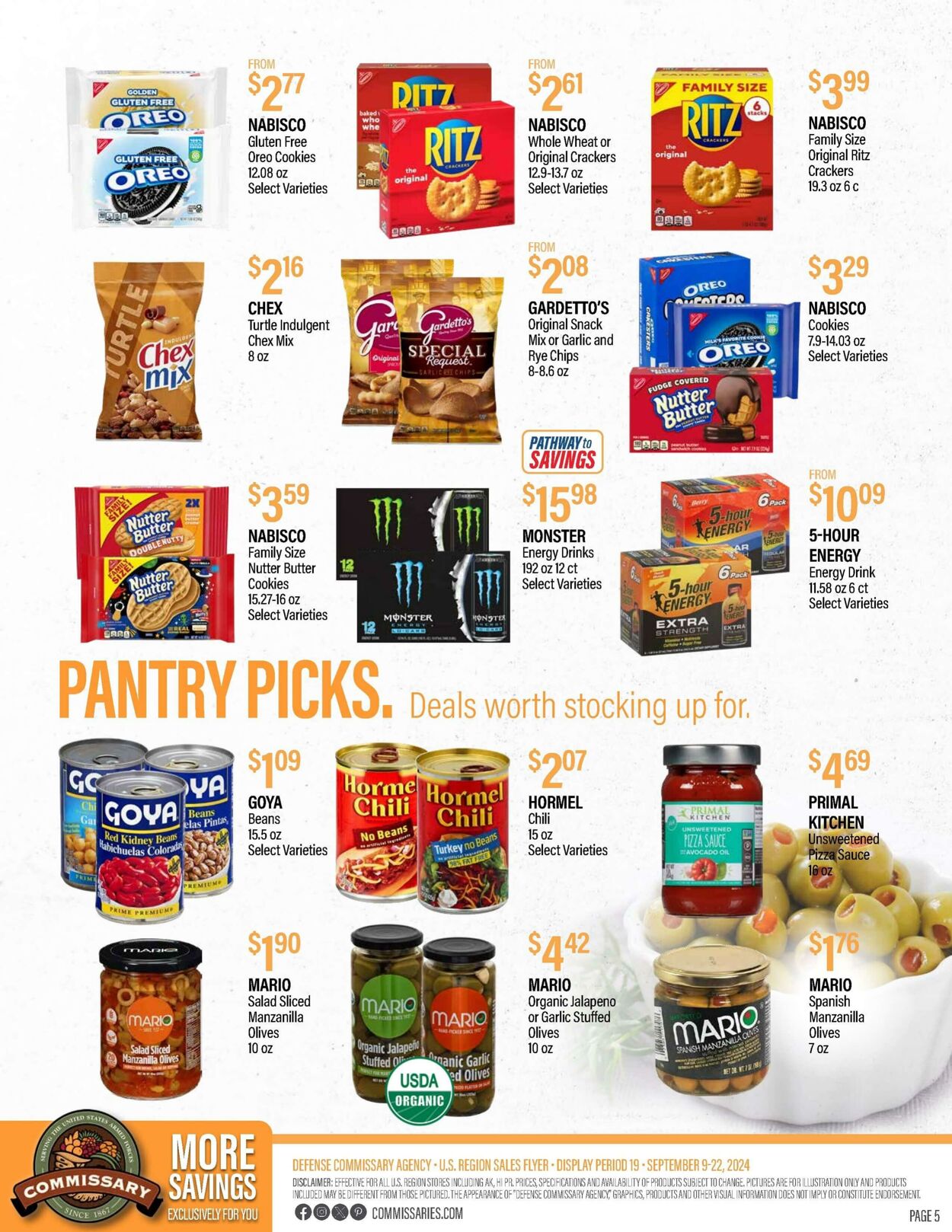 Weekly ad Commissary 09/09/2024 - 09/22/2024