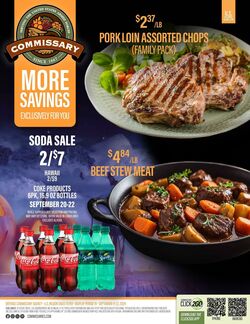 Weekly ad Commissary 08/26/2024 - 09/08/2024