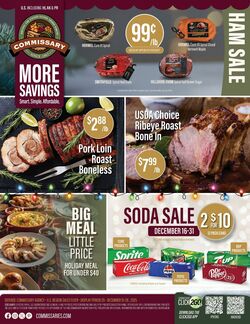 Weekly ad Commissary 12/22/2025 - 01/04/2026