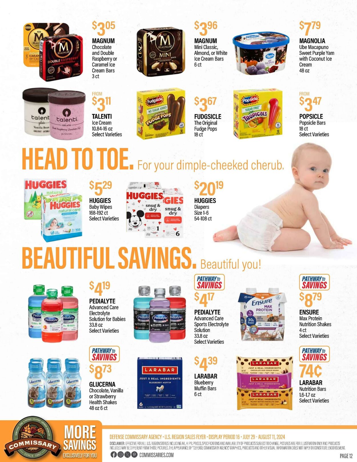 Weekly ad Commissary 07/29/2024 - 08/11/2024