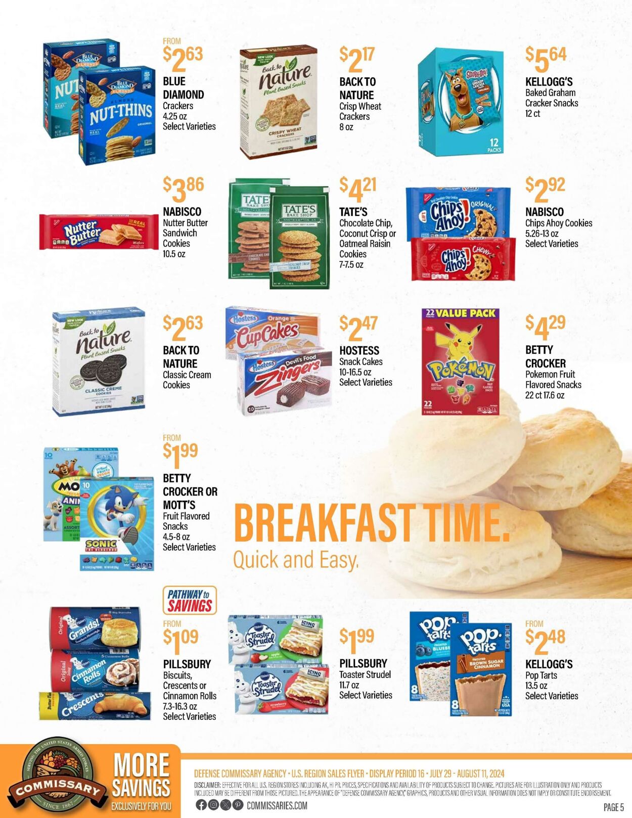 Weekly ad Commissary 07/29/2024 - 08/11/2024