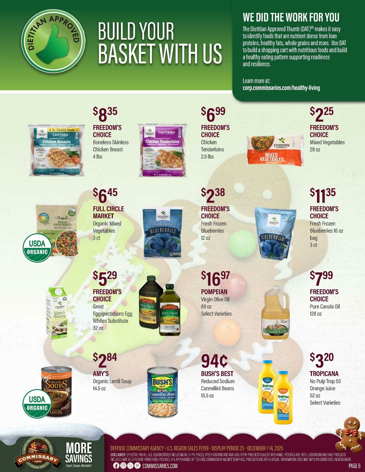 Weekly ad Commissary 12/15/2025 - 12/28/2025