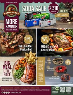 Weekly ad Commissary 12/15/2025 - 12/28/2025