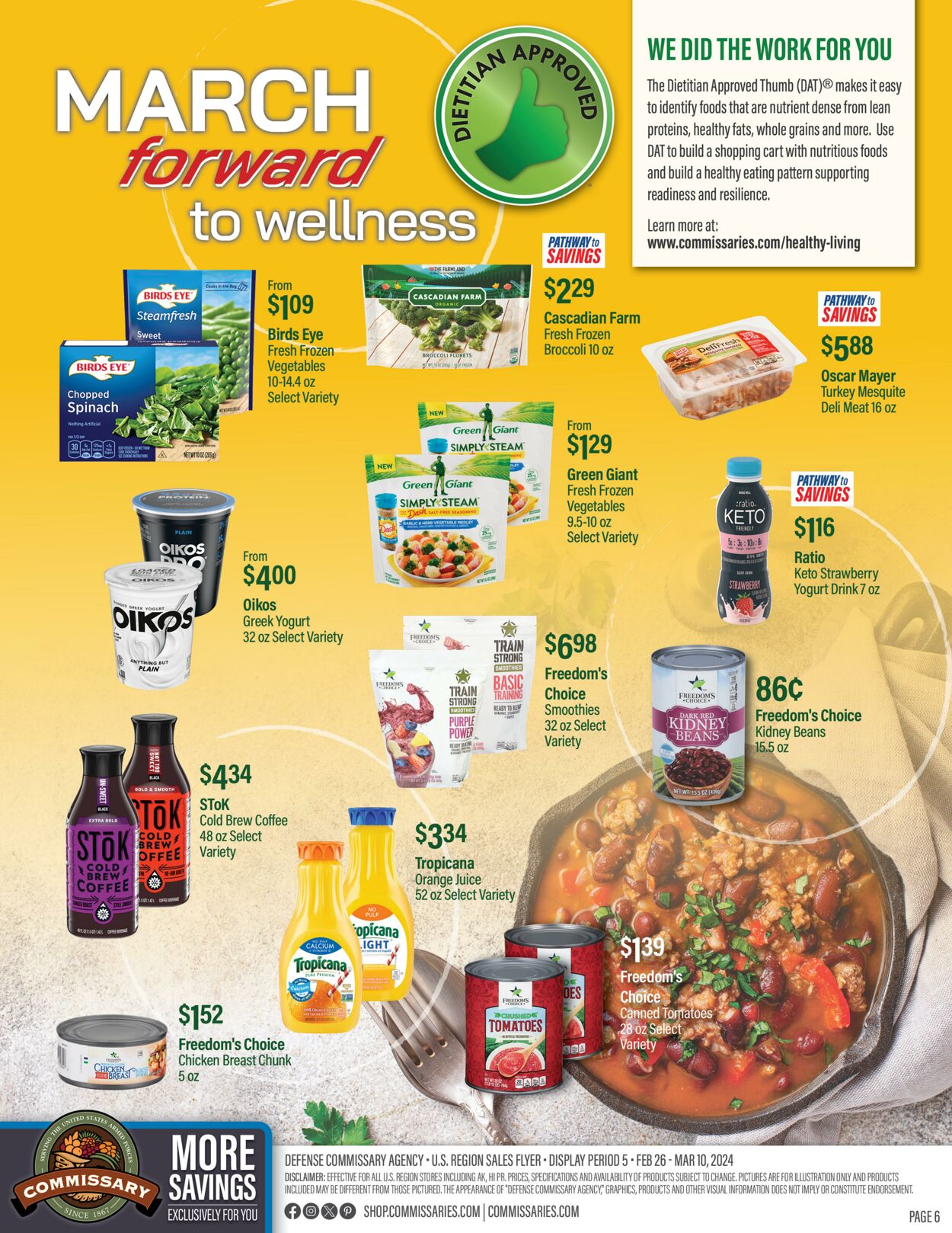 Weekly ad Commissary 03/05/2024 - 03/25/2024