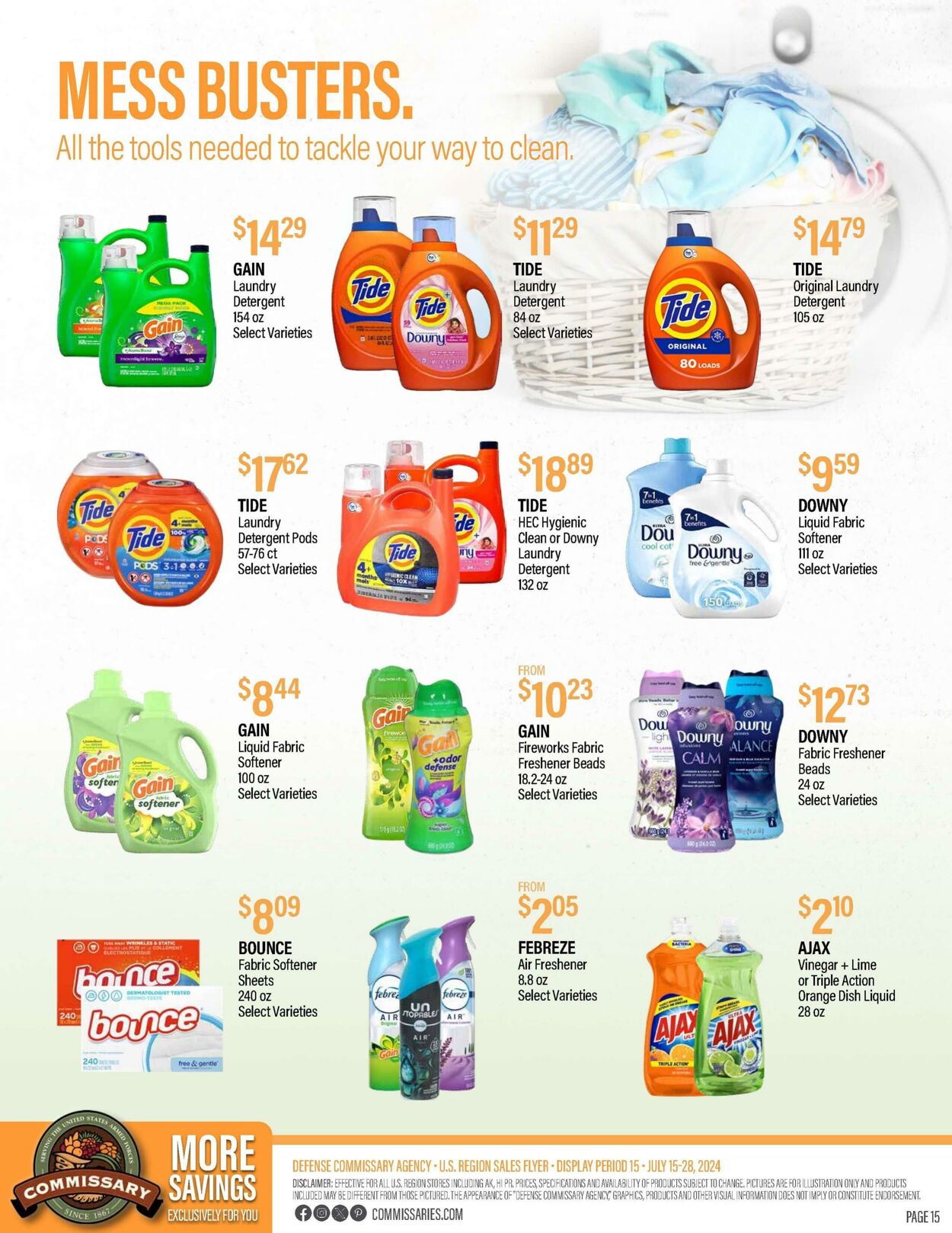 Weekly ad Commissary 07/22/2024 - 08/04/2024