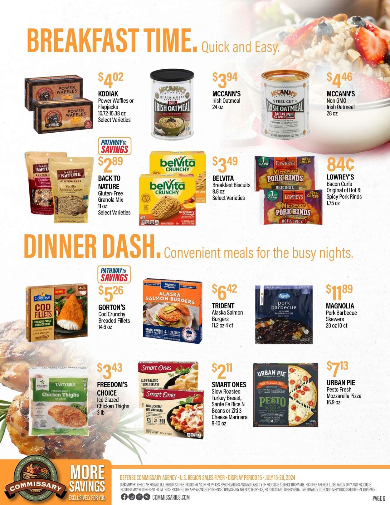 Weekly ad Commissary 07/22/2024 - 08/04/2024