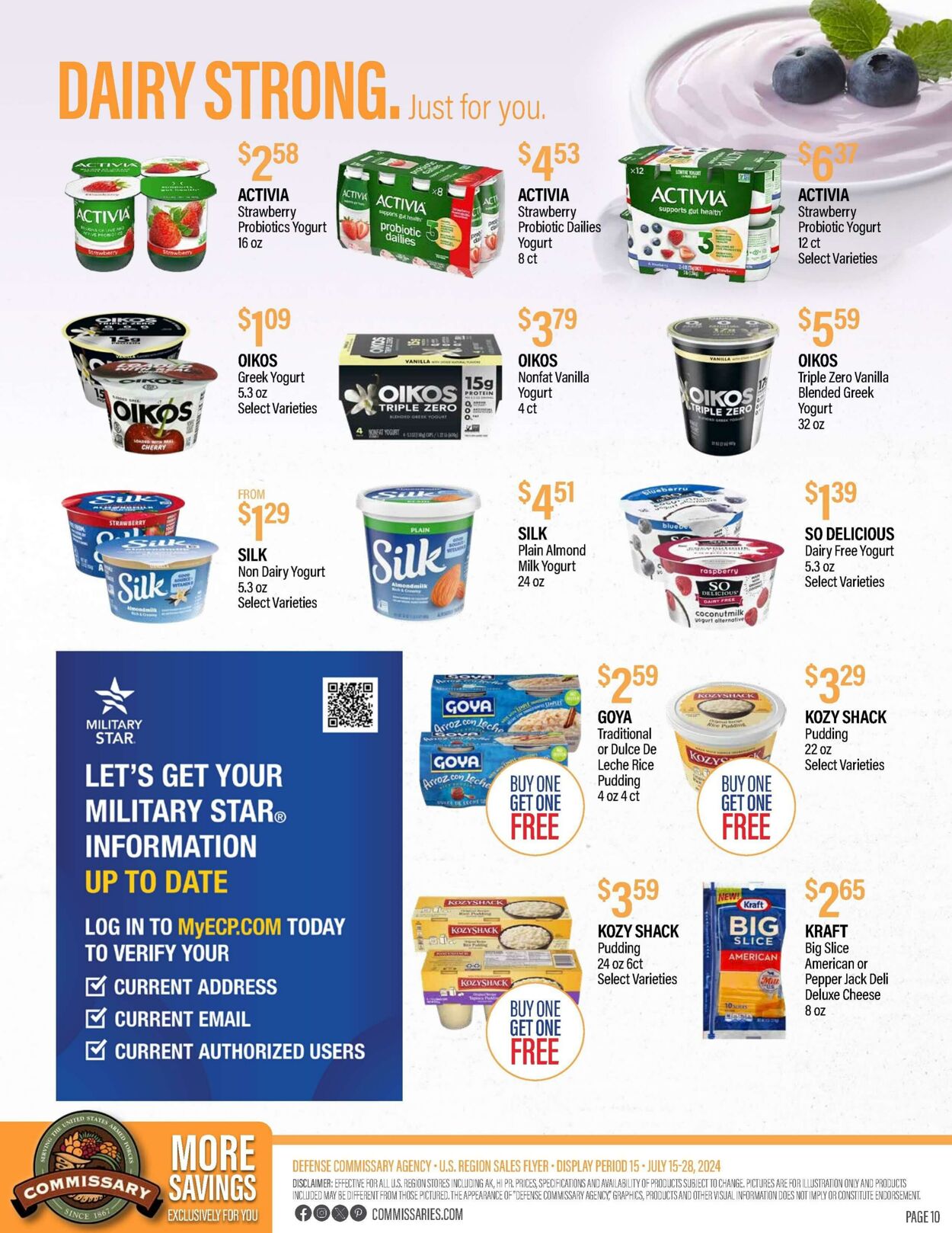 Weekly ad Commissary 07/22/2024 - 08/04/2024