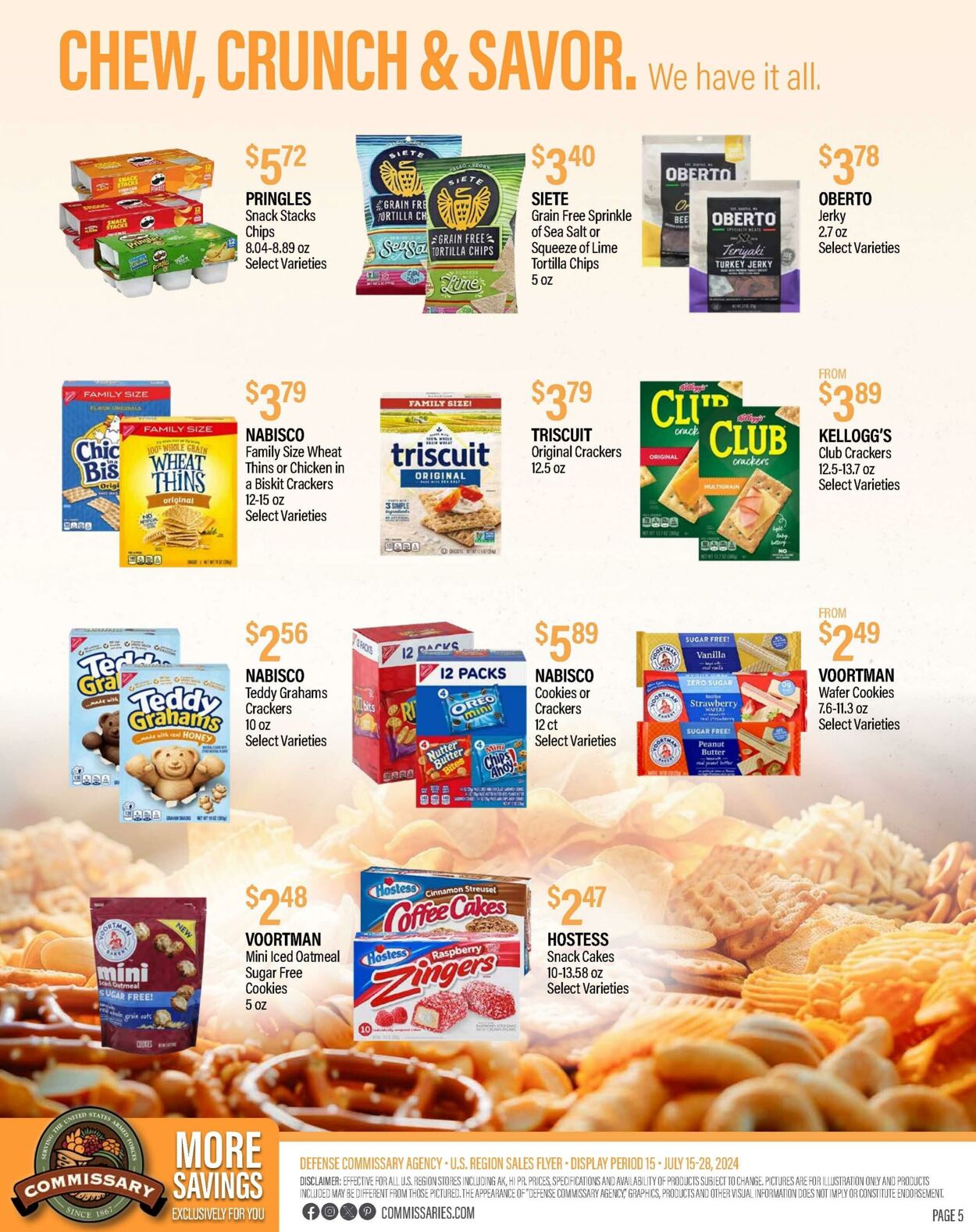 Weekly ad Commissary 07/22/2024 - 08/04/2024