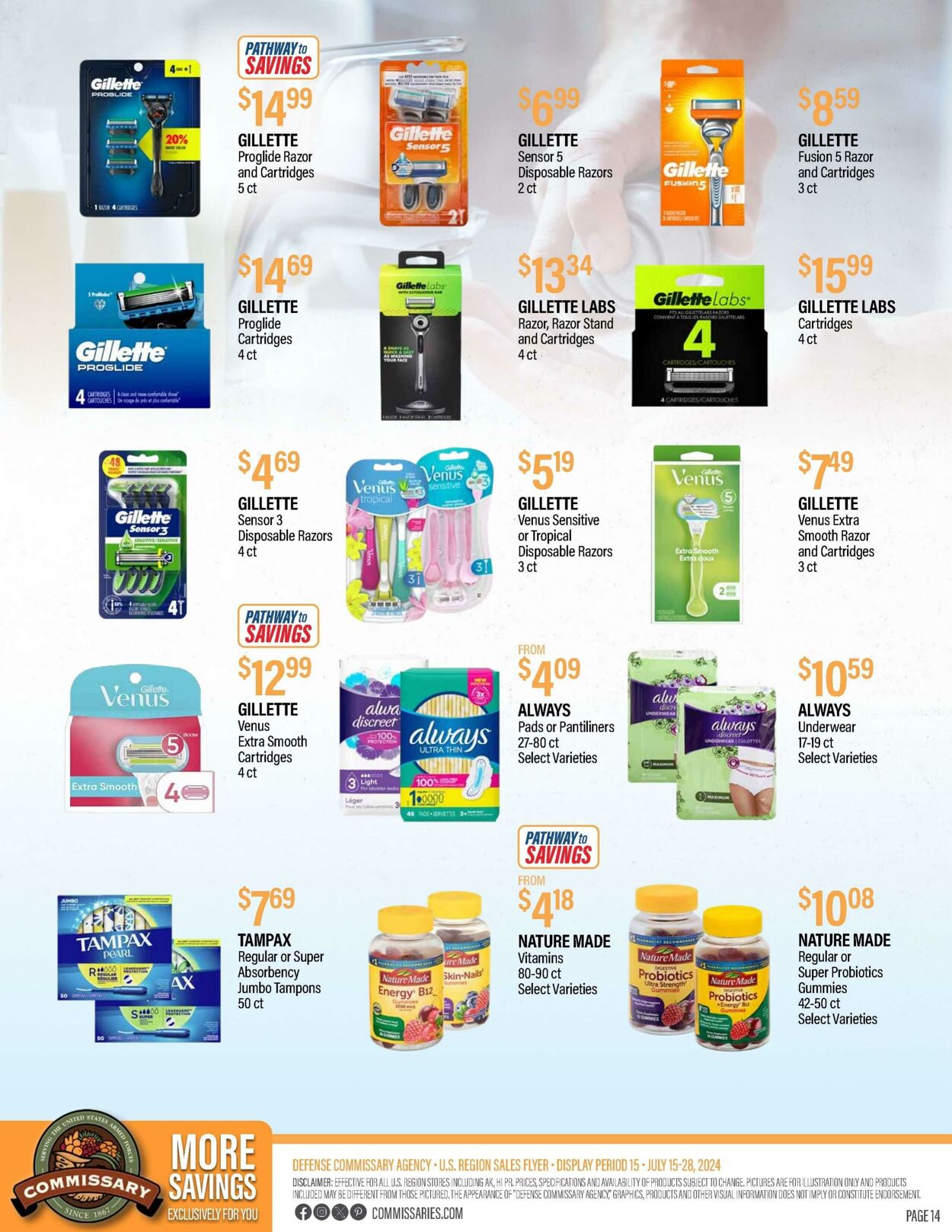 Weekly ad Commissary 07/22/2024 - 08/04/2024