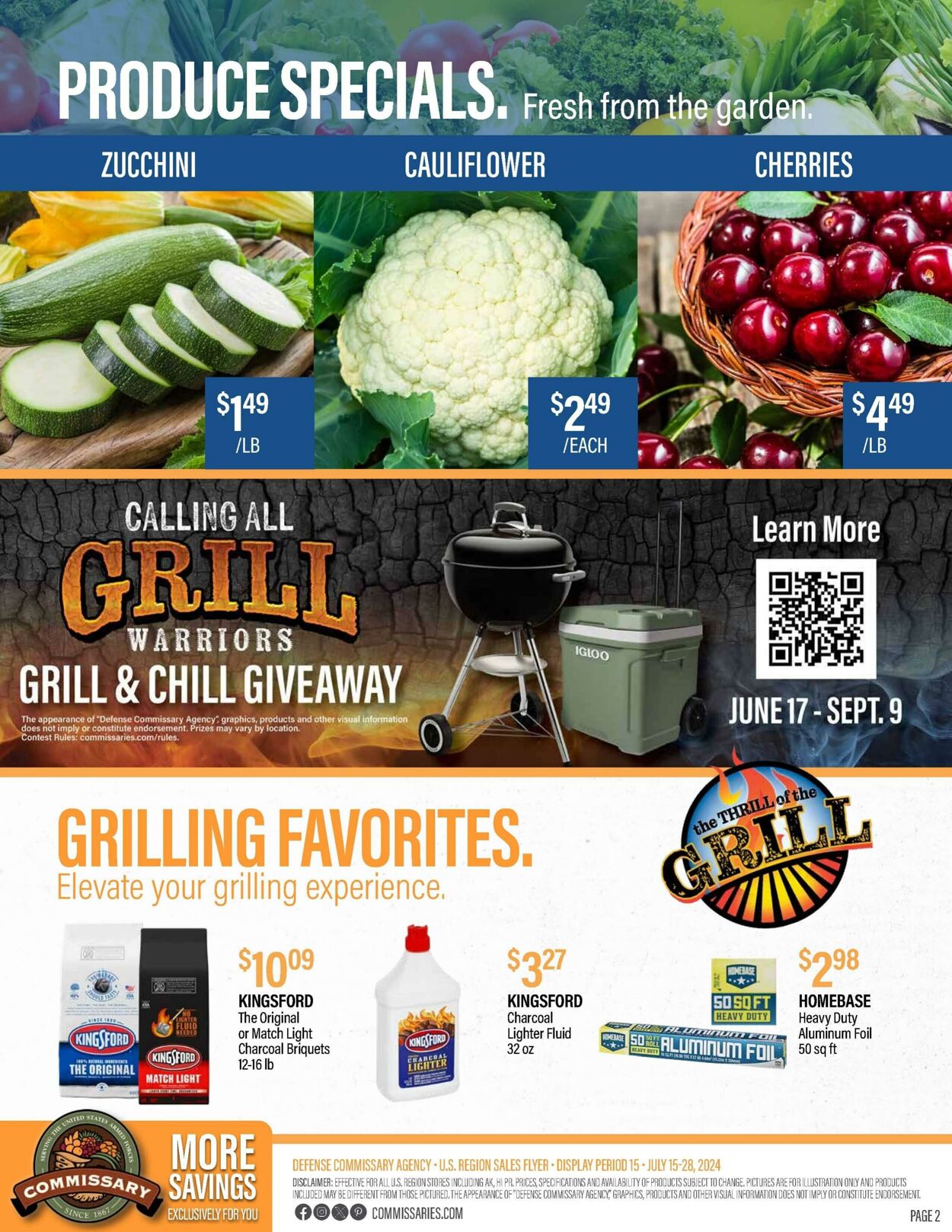 Weekly ad Commissary 07/22/2024 - 08/04/2024